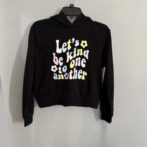 Youth Hoodie "Let's be kind to one another" Black Size L